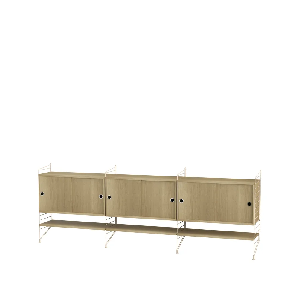 String salon chêne et beige - combinaison F,  String