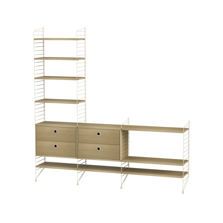 String salon chêne et beige - combinaison J - String