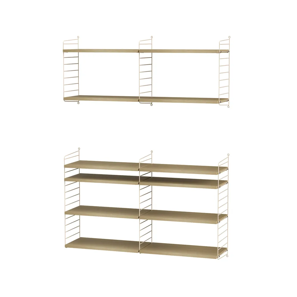 String salon chêne et beige - combinaison N,  String