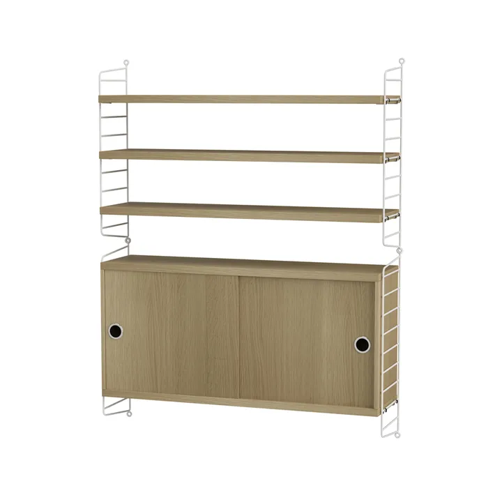 String salon chêne et blanc - combinaison I - String