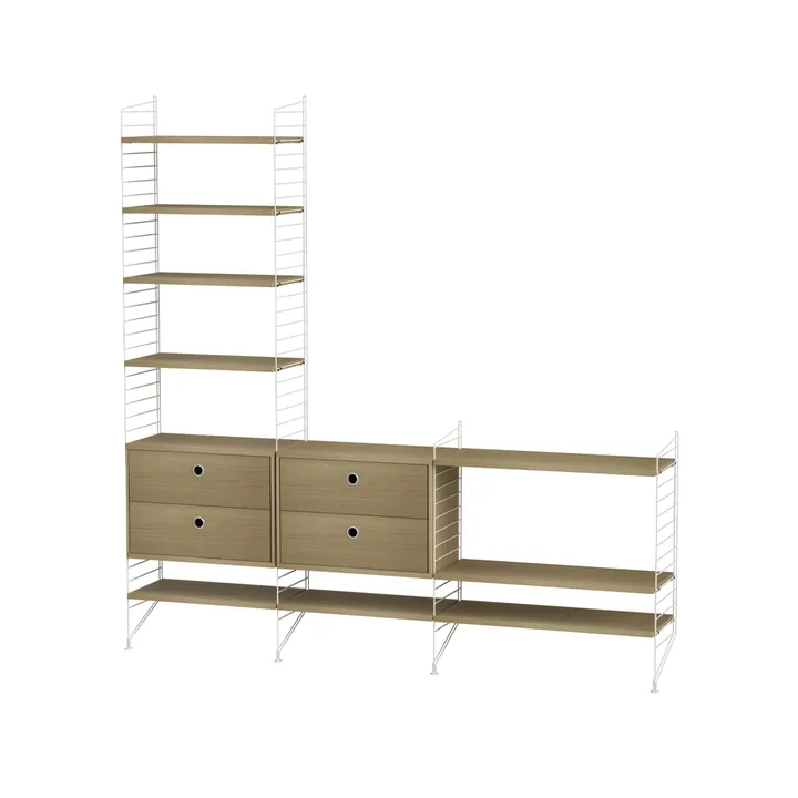 String salon chêne et blanc - combinaison J - String