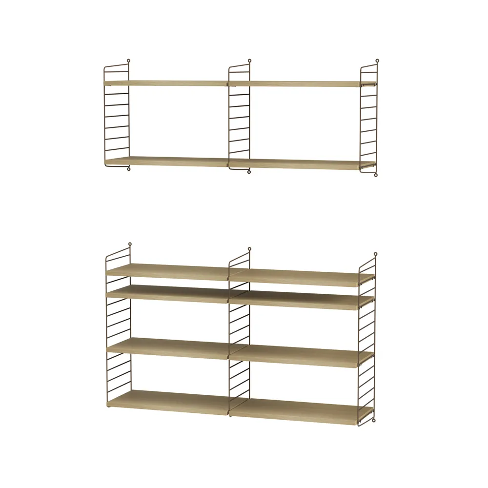 String salon chêne et marron - combinaison N,  String