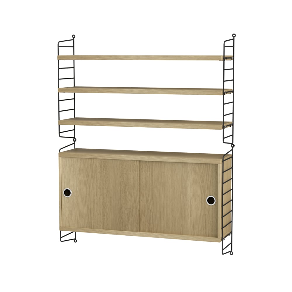 String salon chêne et noir - combinaison I | Design Scandinave | Beige