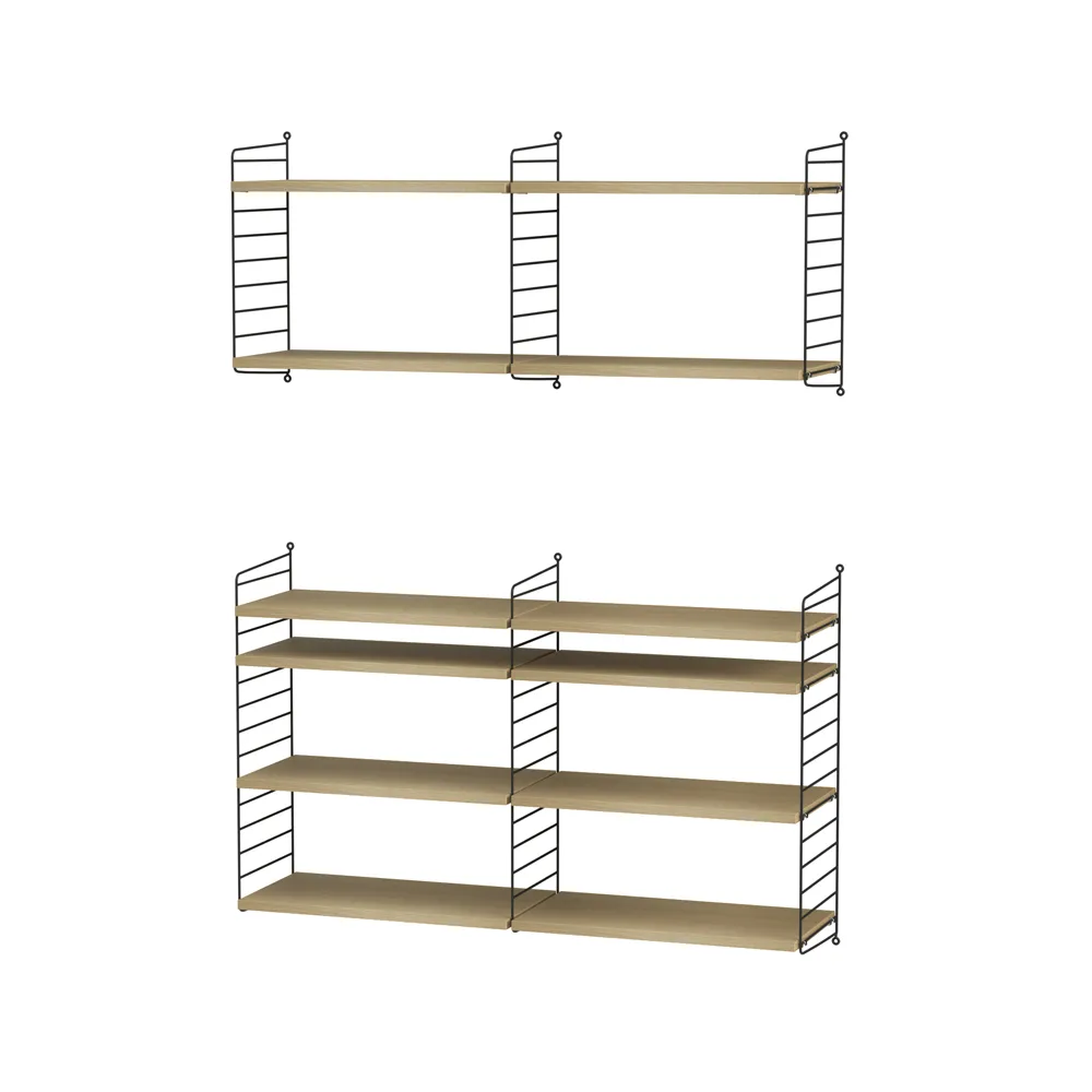 String salon chêne et noir - combinaison N,  String