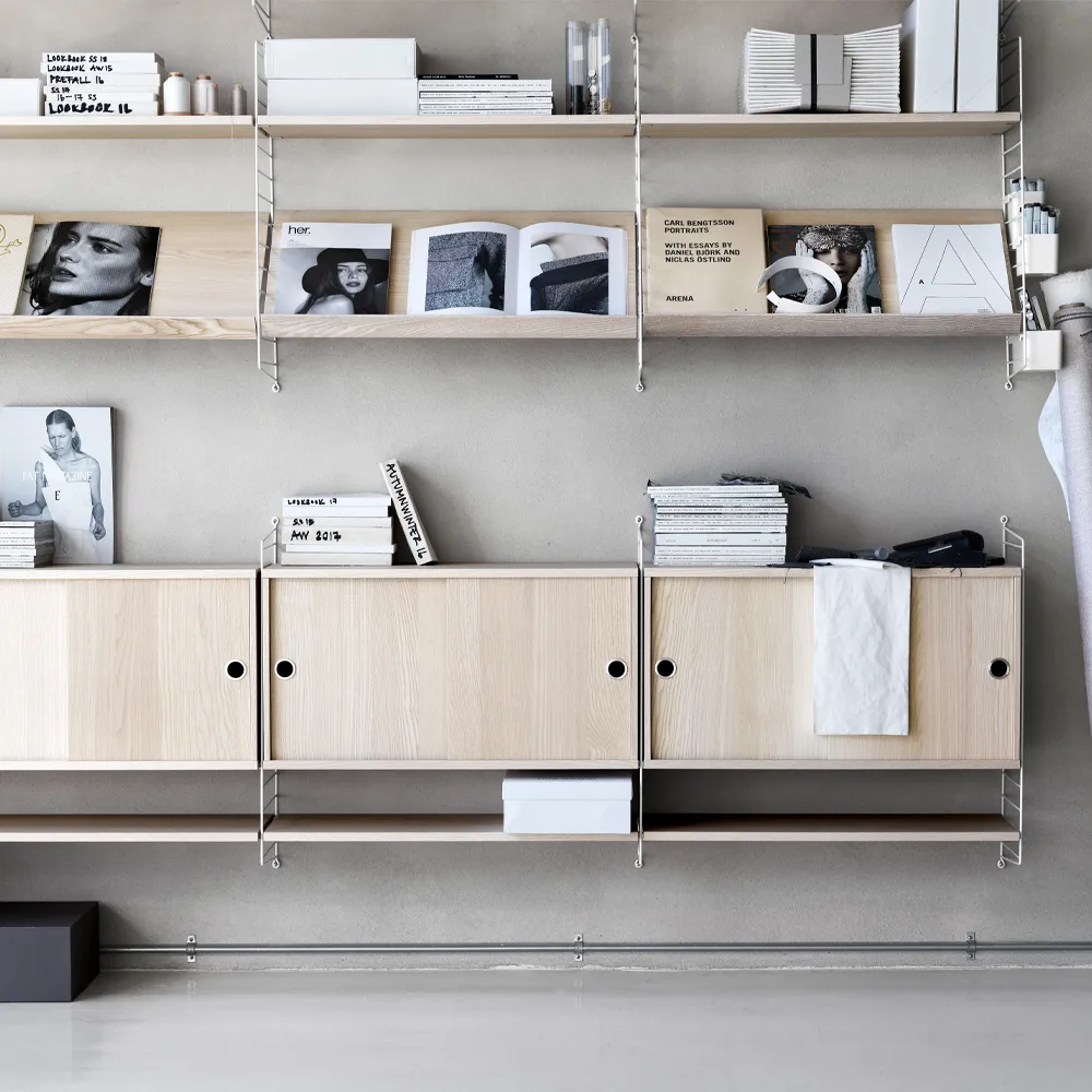 String salon frêne et blanc - combinaison E,  String