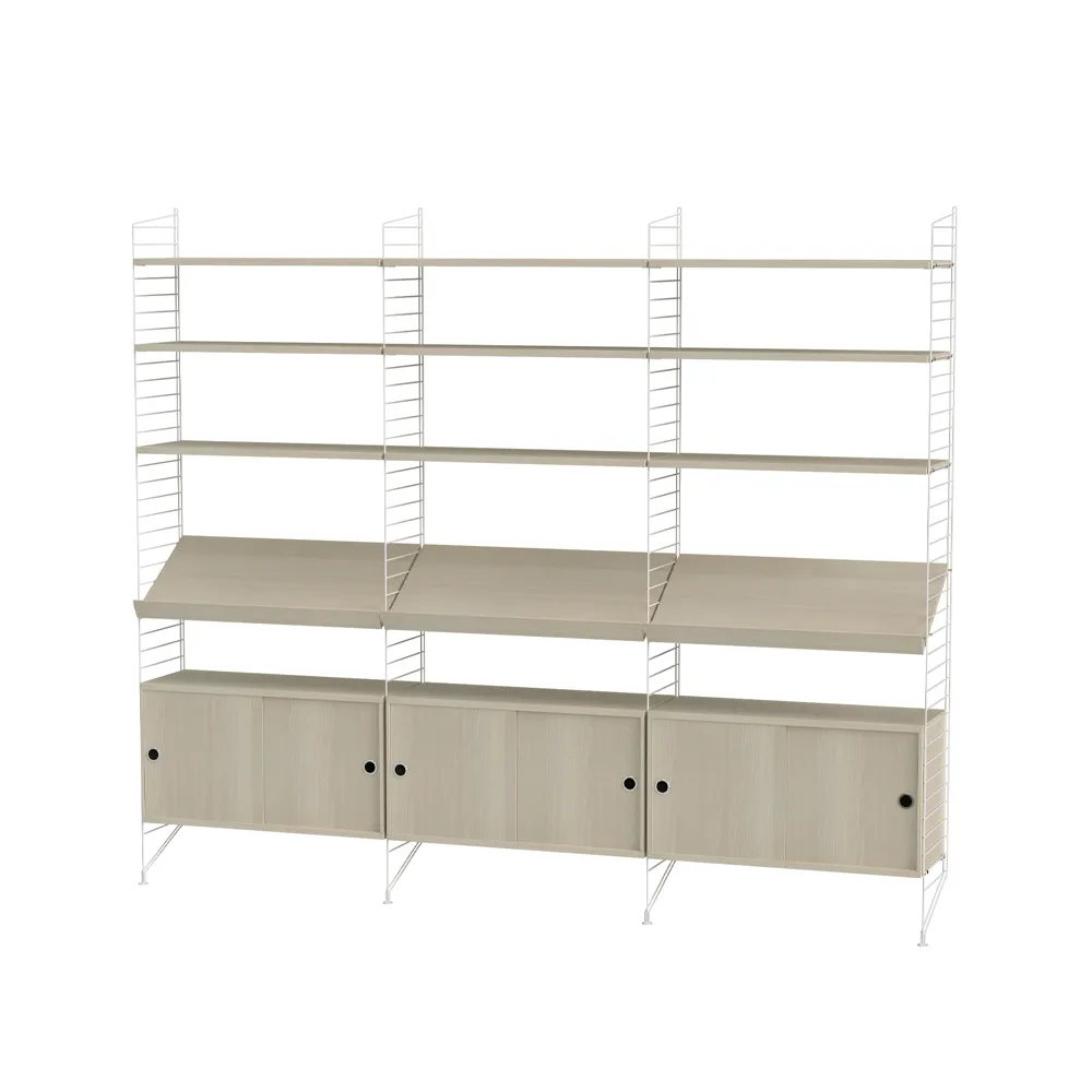 String salon frêne et blanc - combinaison G,  String