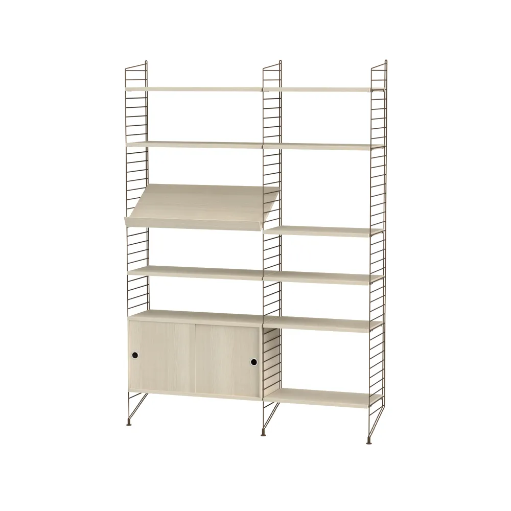 String salon frêne et marron - combinaison H String