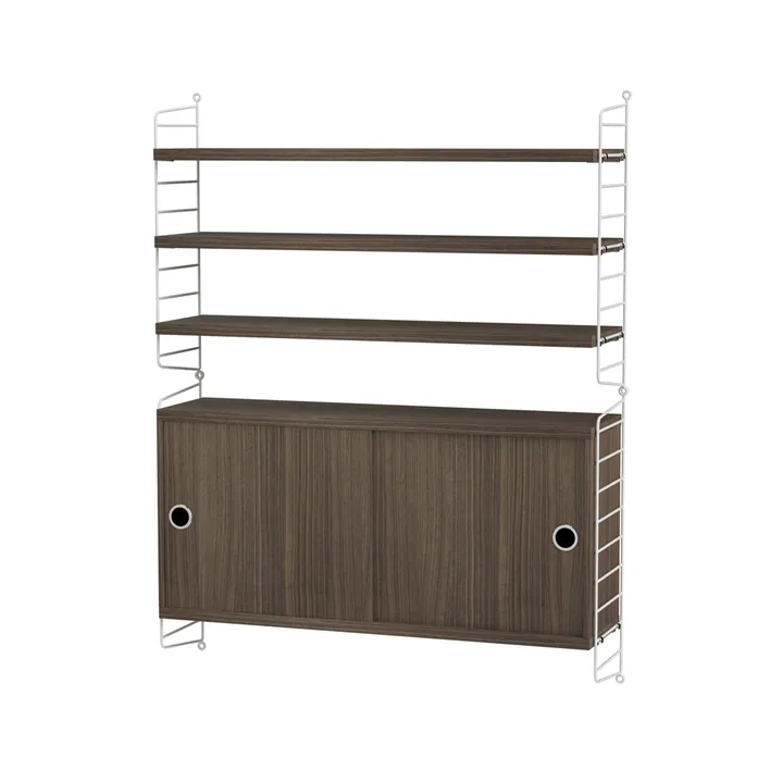 String salon noyer et blanc - combinaison I - String