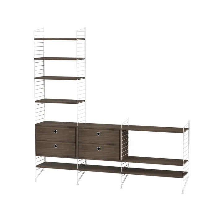 String salon noyer et blanc - combinaison J - String