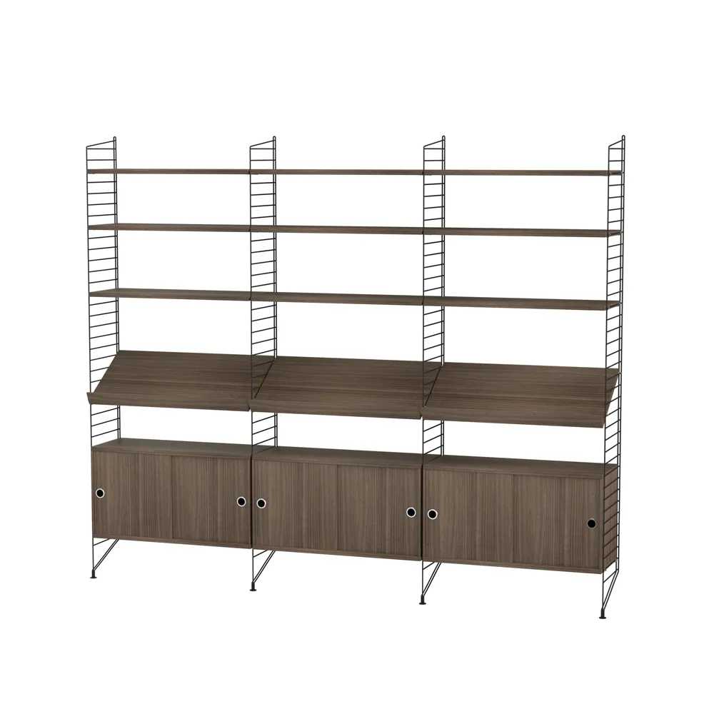 String salon noyer et noir - combinaison G,  String