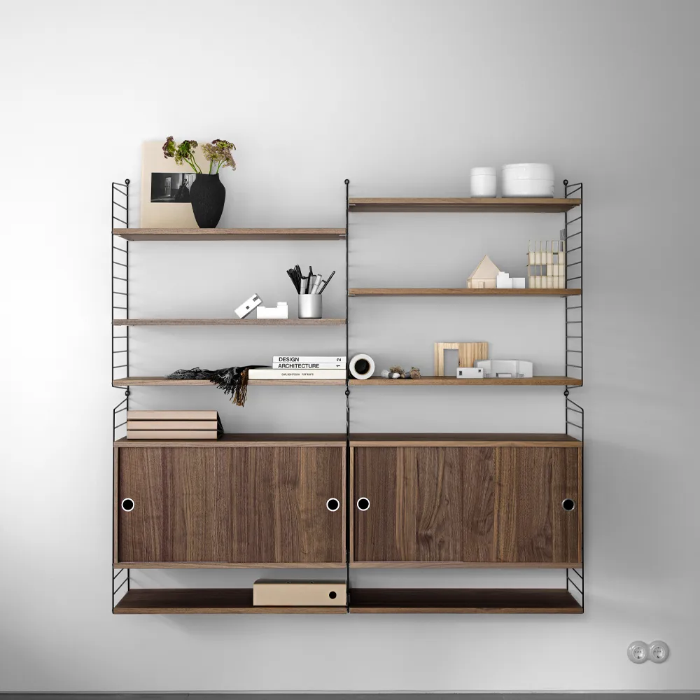 String salon noyer et noir - combinaison I,  String