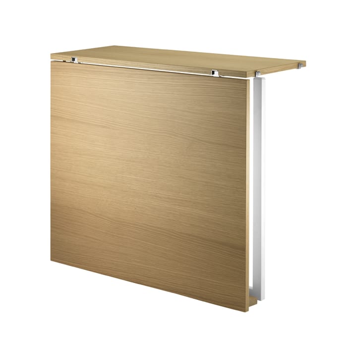 Table pliante String, Chêne-pieds en métal blanc String