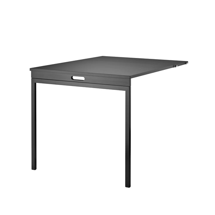Table pliante String - frêne lasuré noir, pieds en métal noir - String