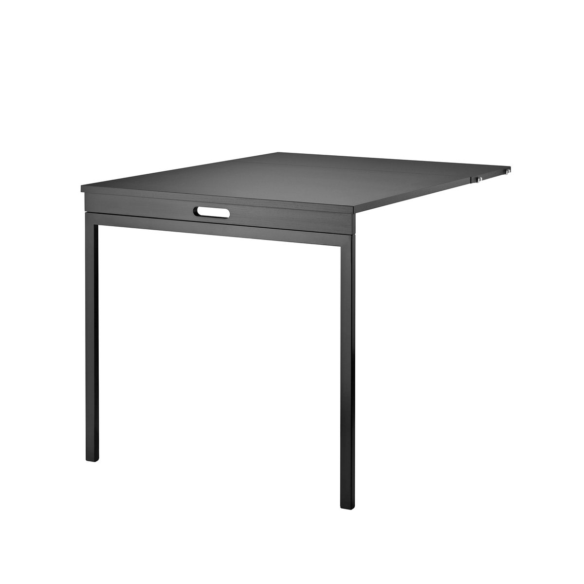 String Table pliante String Frêne lasuré noir-pieds en métal noir