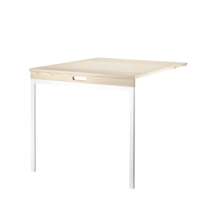 Table pliante String - frêne, pieds en métal blanc - String