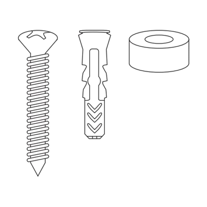 Vis en acier inoxydable String lot de 2, entretoise et bouchon - pièce de rechange pour usage extérieur - String