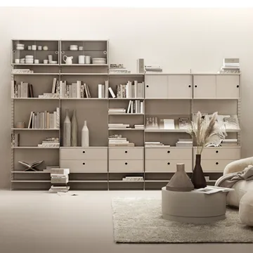 Vitrine String - Beige, 78x30 cm - String