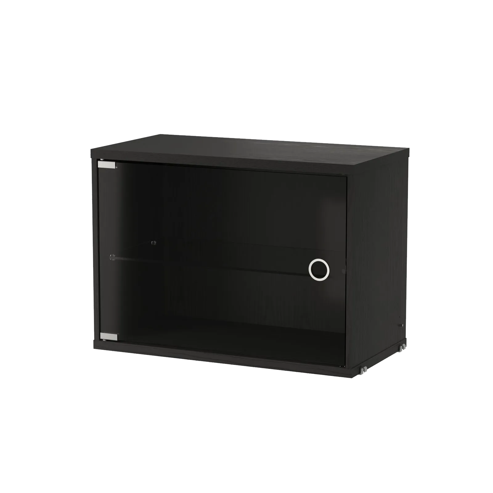 Vitrine String, Frêne teinté en noir, 58x30 cm String