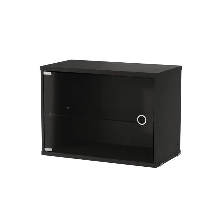 Vitrine String - Frêne teinté en noir, 58x30 cm - String