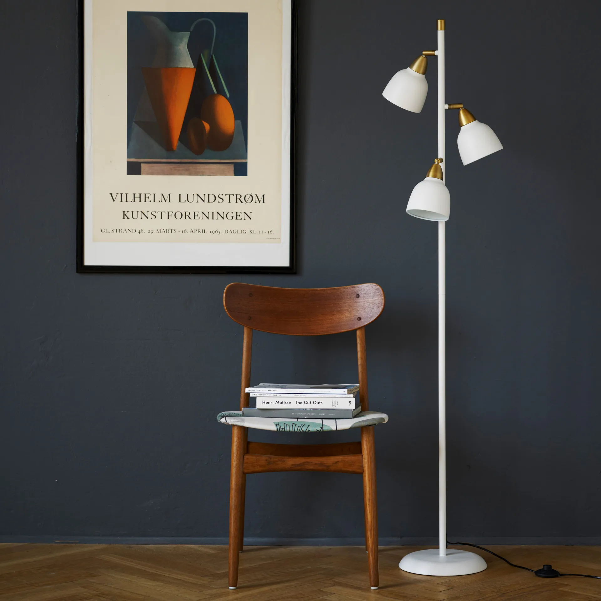 Lampe sur pied Urban Triple, Matt whisper white Superliving