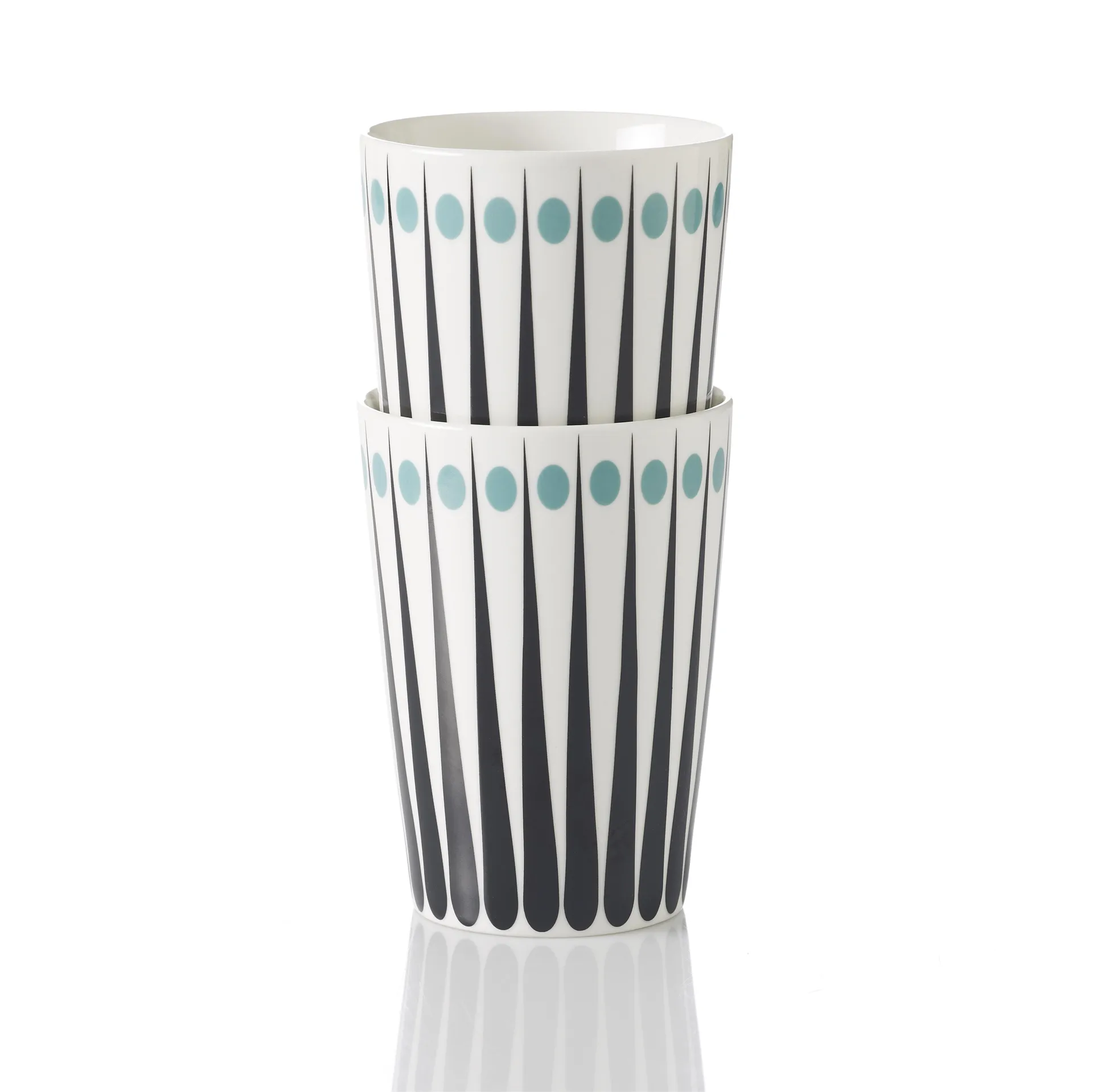 Mug Amanda, blanc-aqua Superliving