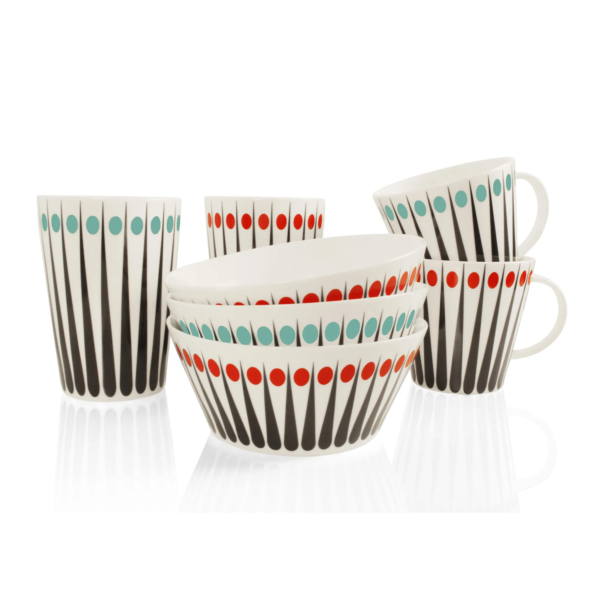 Mug Amanda, blanc-aqua Superliving