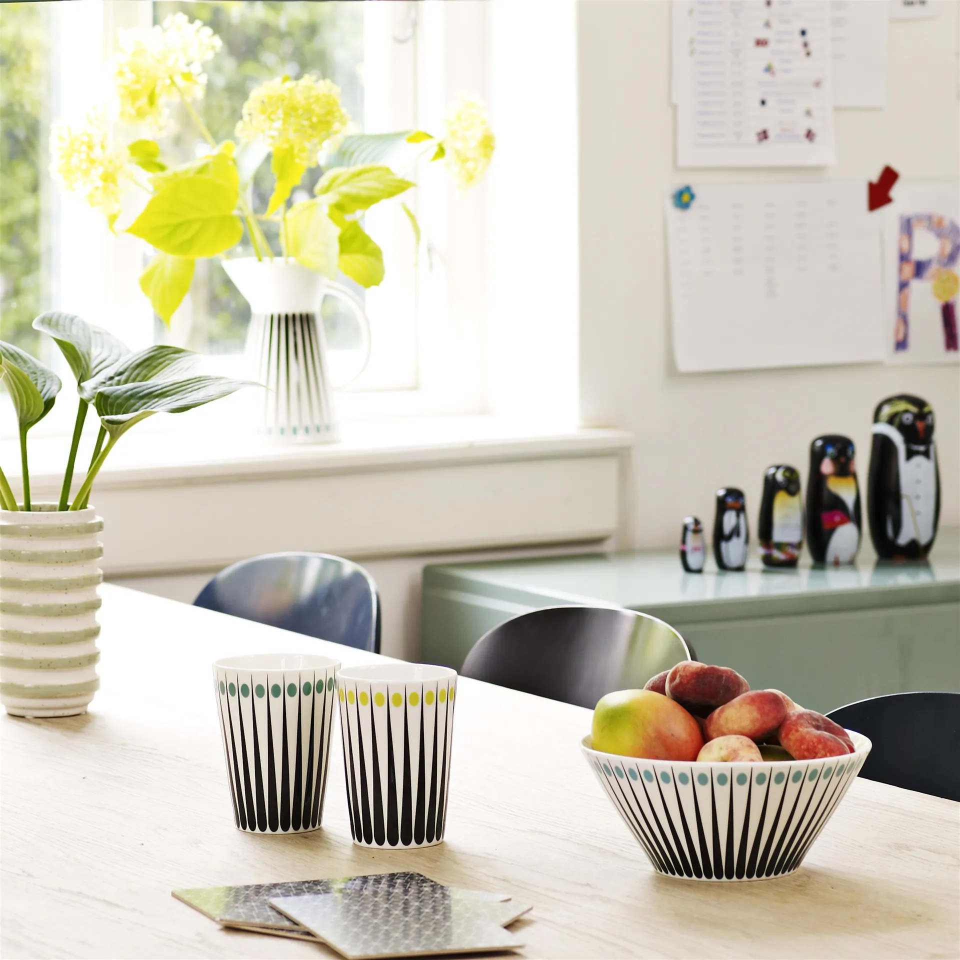 Mug Amanda, blanc-aqua Superliving