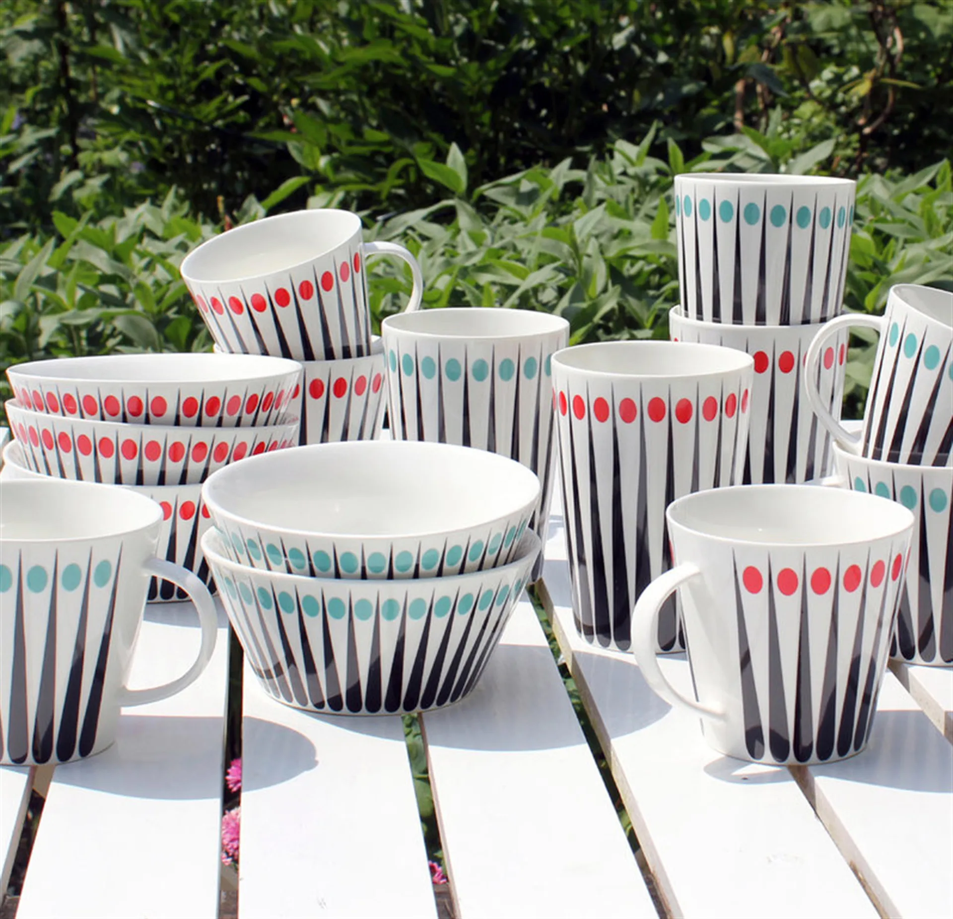 Mug Amanda, blanc-bleu Superliving