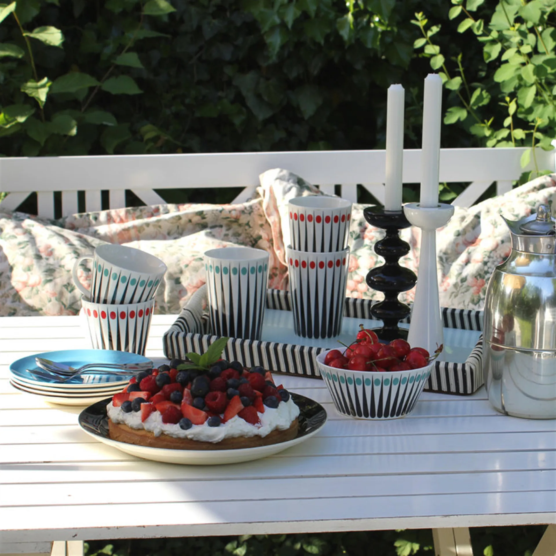 Mug Amanda, blanc-bleu Superliving