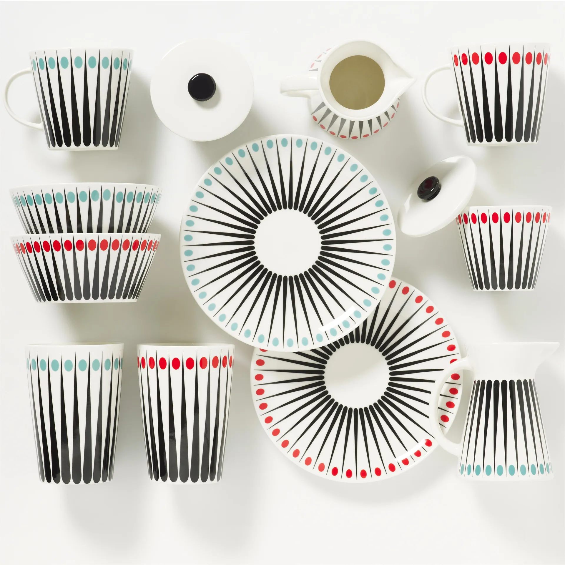 Pot à lait Amanda, blanc-bleu Superliving