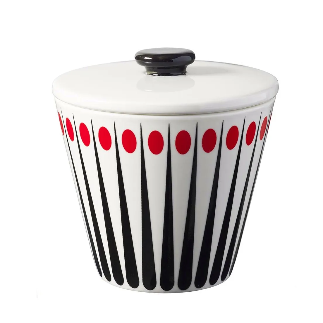 Sucrier Amanda, blanc-rouge Superliving