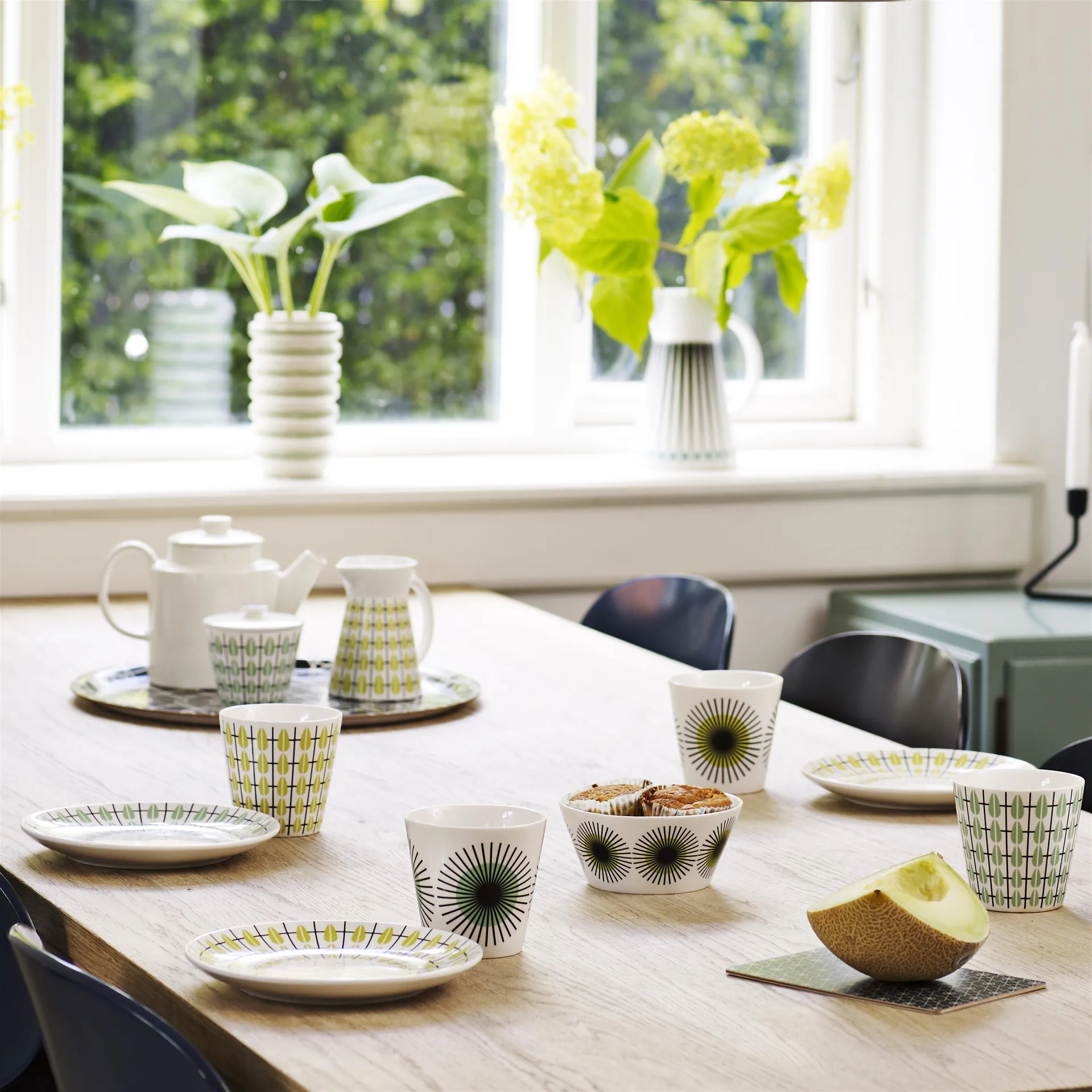 Sucrier Olivia, blanc-menthe Superliving