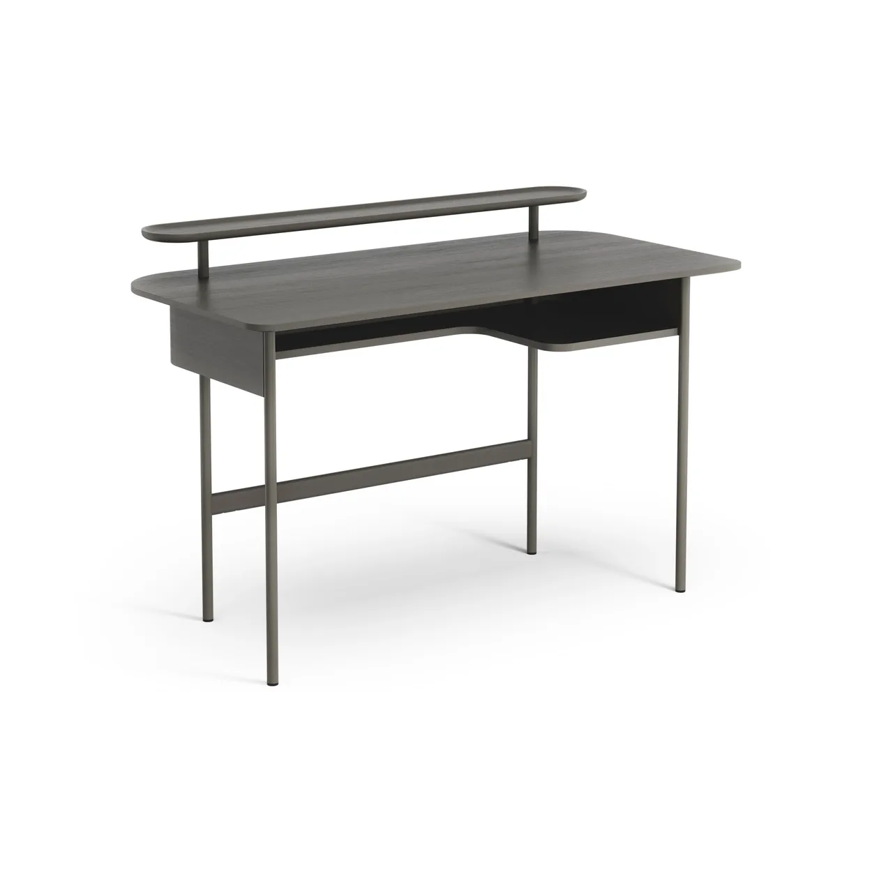 Swedese Bureau Luna avec étagère Chêne gris | Design Scandinave | Bureaux | Gris