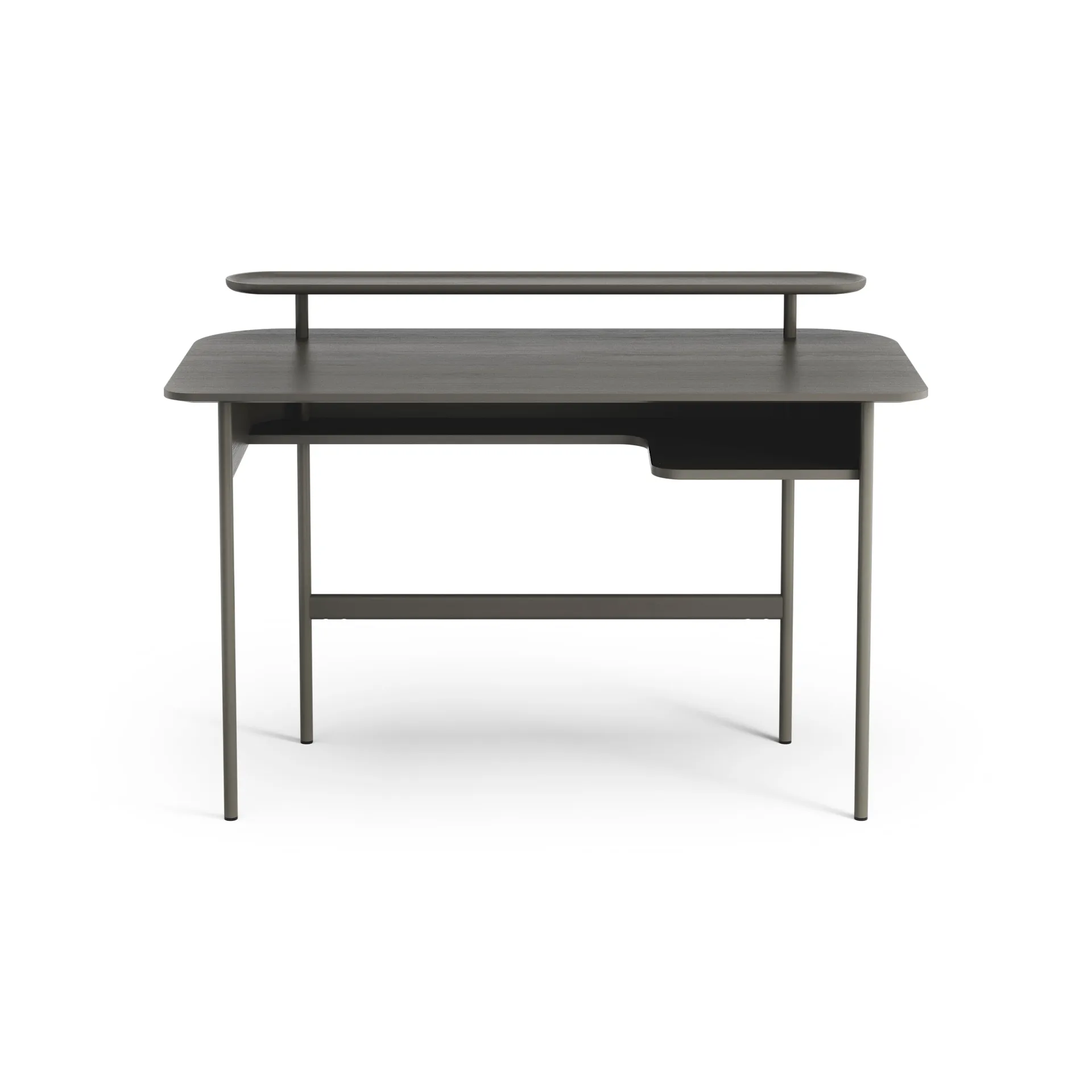 Bureau Luna avec étagère, Chêne gris Swedese