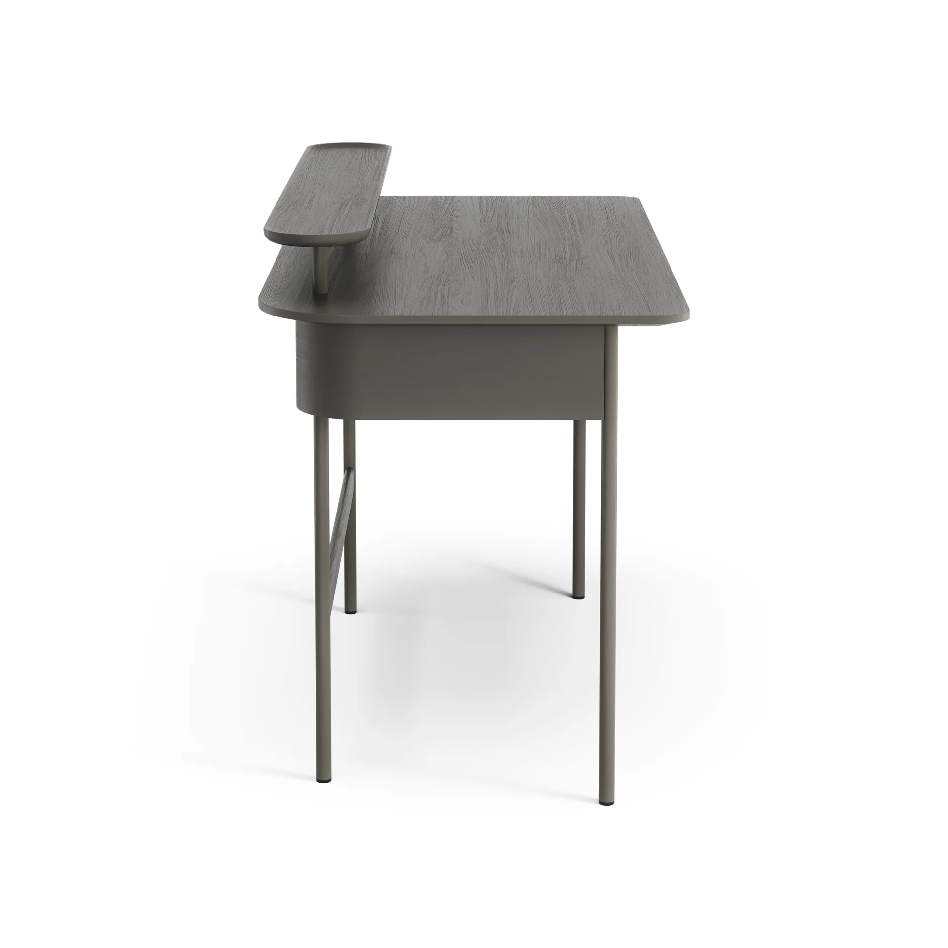 Bureau Luna avec étagère, Chêne gris Swedese