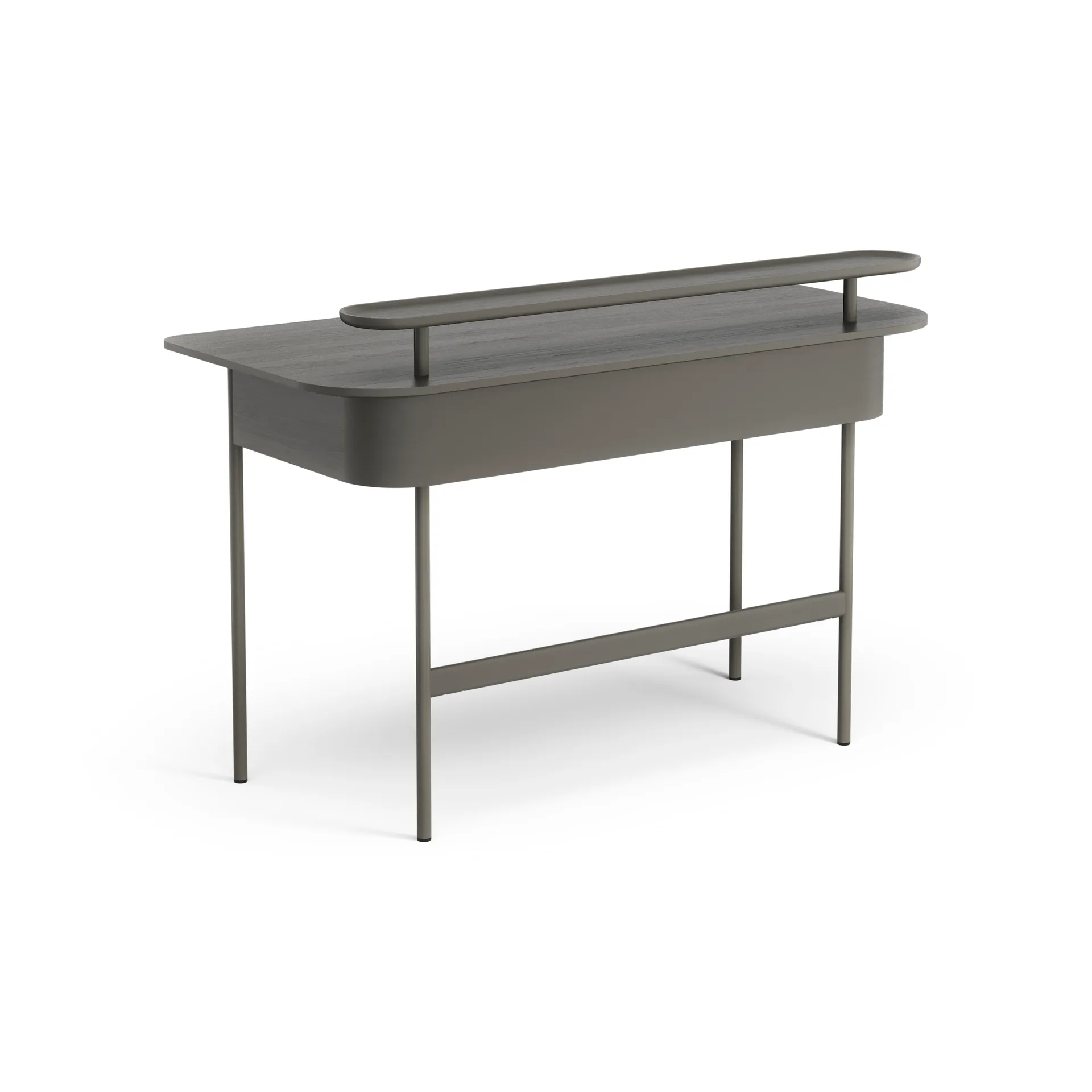 Bureau Luna avec étagère, Chêne gris Swedese