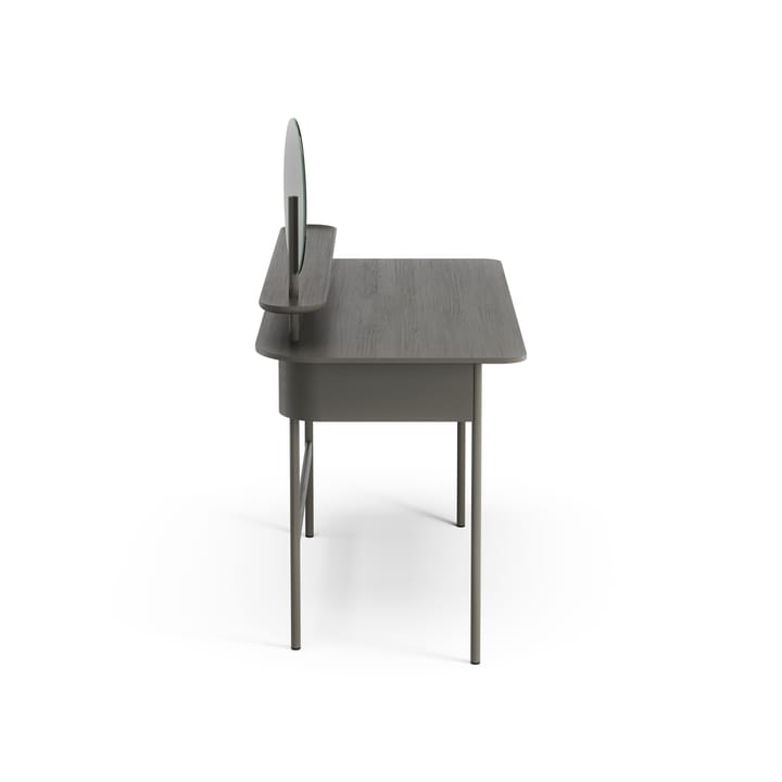 Bureau Luna avec étagère et miroir, Chêne gris Swedese