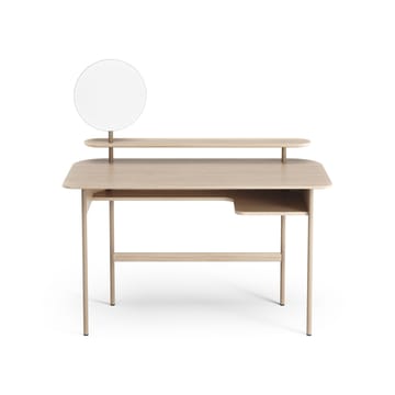 Bureau Luna avec étagère et miroir - Chêne pigmenté blanc - Swedese