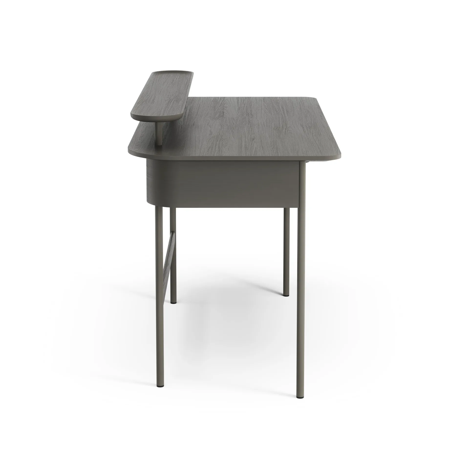 Bureau Luna avec tiroir et étagère, Chêne gris Swedese