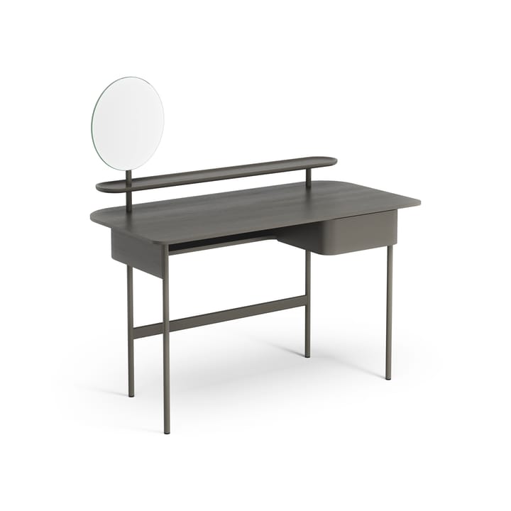 Bureau Luna avec tiroir, étagère et miroir - Chêne gris - Swedese