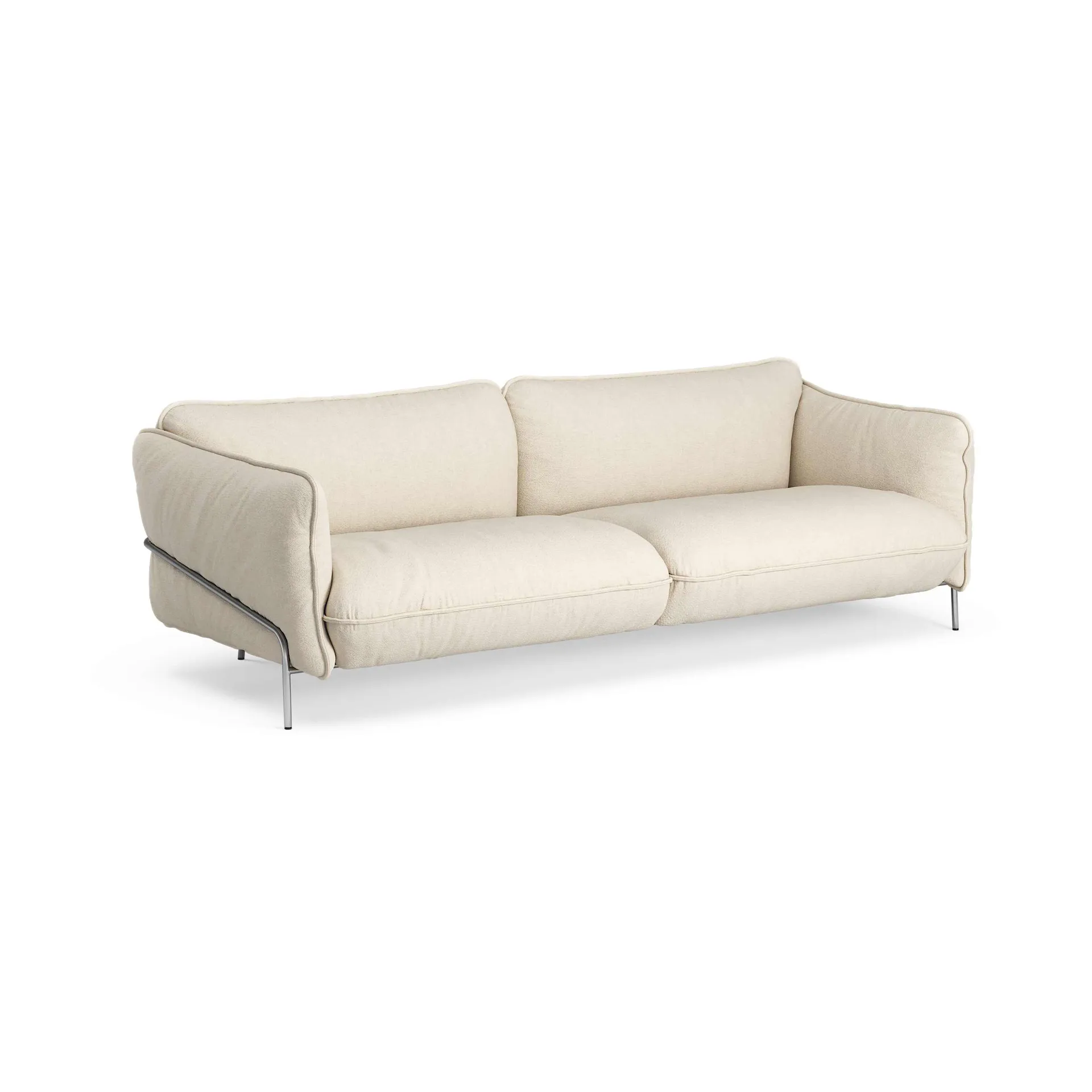 Canapé Continental, Sealife Light beige/white-acier chromé Swedese