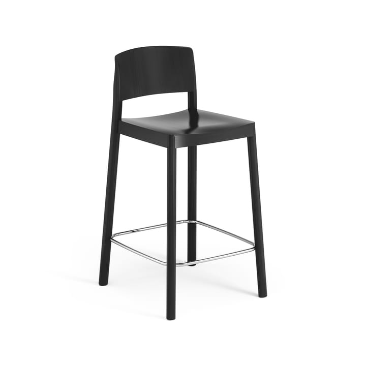 Chaise de bar Grace 63 cm - Frêne émaillé noir - Swedese