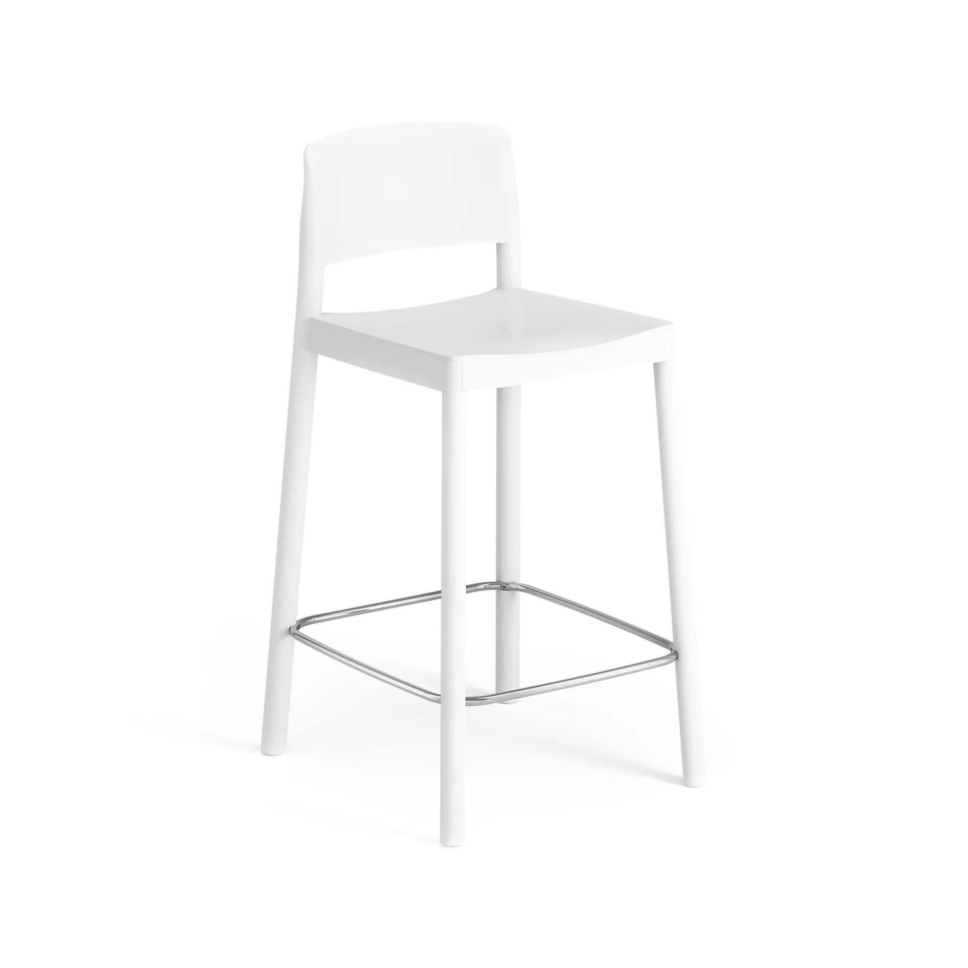 Chaise de bar Grace 63 cm, Frêne laminé blanc Swedese