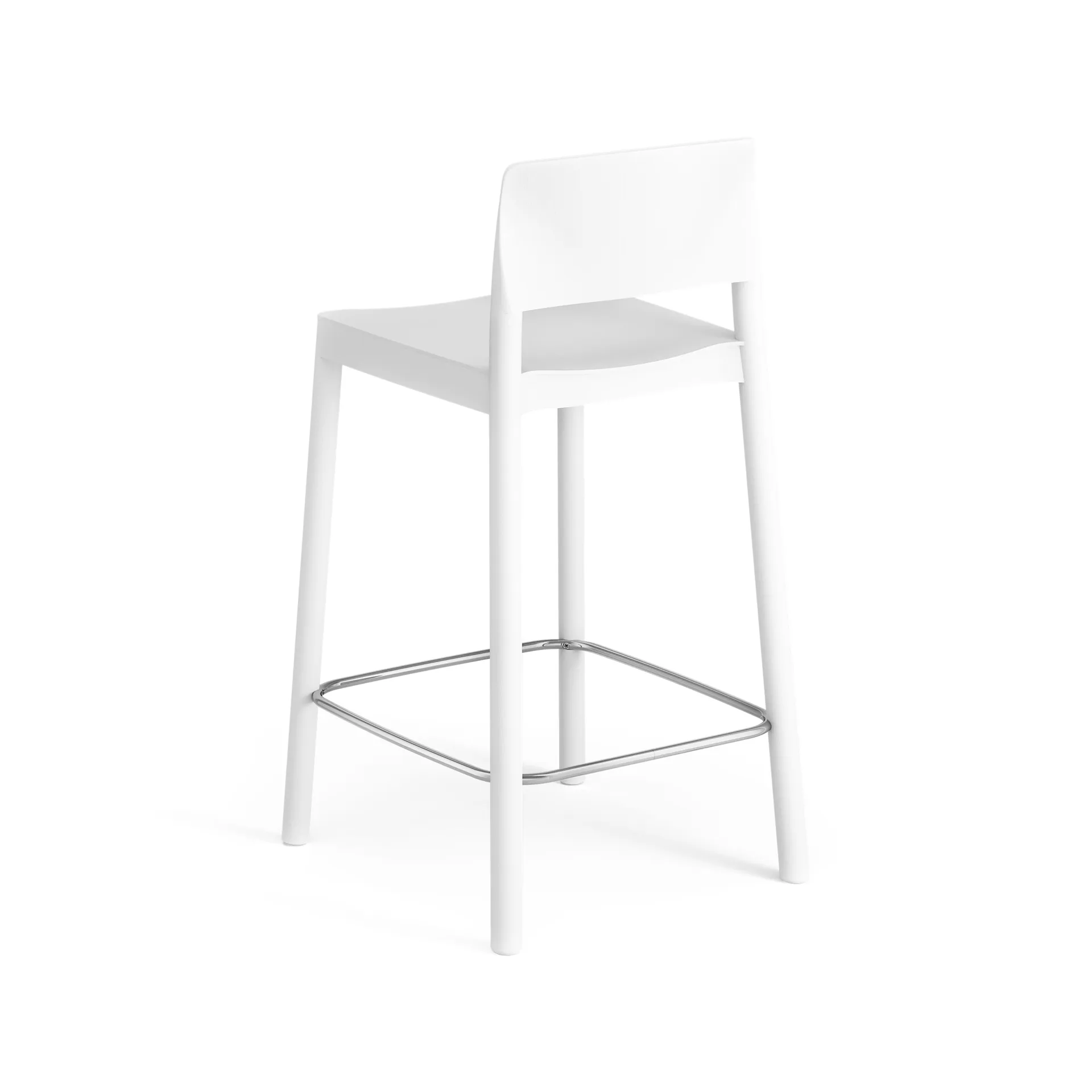 Chaise de bar Grace 63 cm, Frêne laminé blanc Swedese