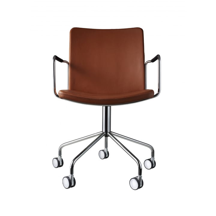 Chaise de bureau Stella - Elmosoft 33004 marron-chrome - Swedese