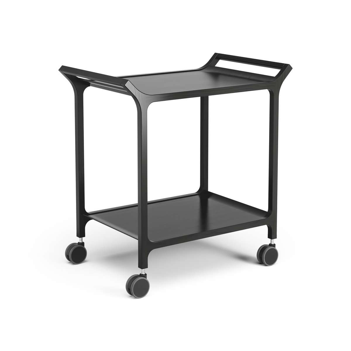 Swedese Desserte Teatime Frêne émaillé noir | Design Scandinave | Chariots de service | Noir