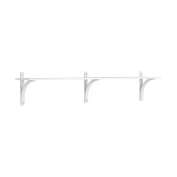 Étagère Levi à 1 plateau - Blanc laqué frêne-aluminium, 180 cm - Swedese