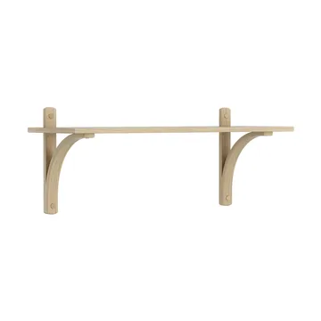 Étagère Levi à 1 plateau - Chêne verni naturel-laiton, 90 cm - Swedese