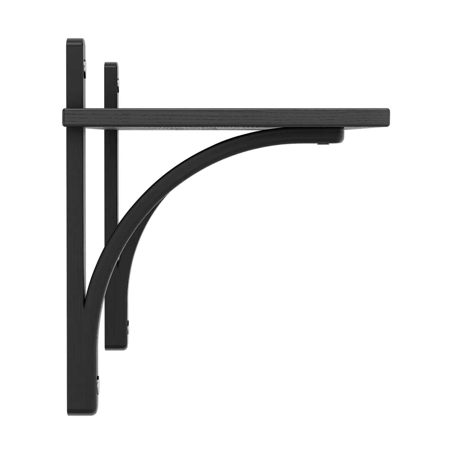 Étagère Levi à 1 plateau, Frêne noirci-aluminium, 90 cm Swedese