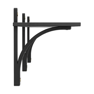 Étagère Levi à 1 plateau - Frêne noirci-laiton, 180 cm - Swedese